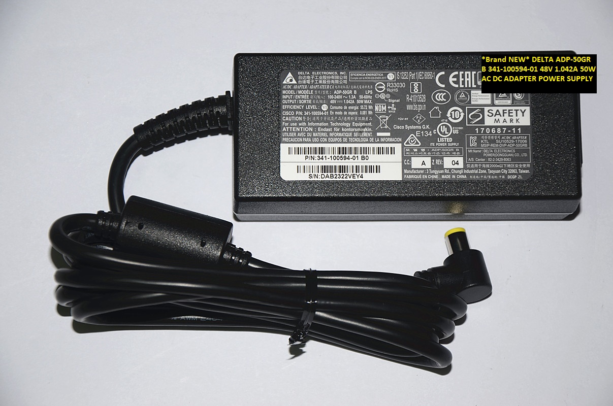 *Brand NEW* DELTA ADP-50GR B 341-100594-01 48V 1.042A 50W AC DC ADAPTER POWER SUPPLY